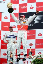 06.07.2008 Silverstone, England,  Winner, 1st, Lewis Hamilton (GBR), McLaren Mercedes - Formula 1 World Championship, Rd 9, British Grand Prix, Sunday Podium