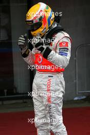06.07.2008 Silverstone, England,  Lewis Hamilton (GBR), McLaren Mercedes  - Formula 1 World Championship, Rd 9, British Grand Prix, Sunday Podium