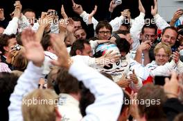 06.07.2008 Silverstone, England,  2nd, Nick Heidfeld (GER), BMW Sauber F1 Team - Formula 1 World Championship, Rd 9, British Grand Prix, Sunday Podium
