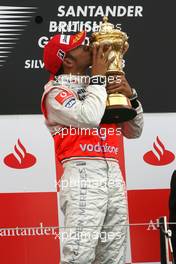 06.07.2008 Silverstone, England,  Lewis Hamilton (GBR), McLaren Mercedes  - Formula 1 World Championship, Rd 9, British Grand Prix, Sunday Podium