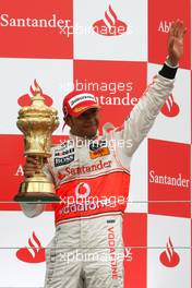 06.07.2008 Silverstone, England,  Lewis Hamilton (GBR), McLaren Mercedes  - Formula 1 World Championship, Rd 9, British Grand Prix, Sunday Podium