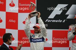 06.07.2008 Silverstone, England,  2nd place Nick Heidfeld (GER), BMW Sauber F1 Team - Formula 1 World Championship, Rd 9, British Grand Prix, Sunday Podium