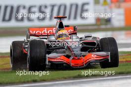 06.07.2008 Silverstone, England,  Lewis Hamilton (GBR), McLaren Mercedes, MP4-23 on the grass - Formula 1 World Championship, Rd 9, British Grand Prix, Sunday Race