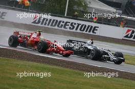 06.07.2008 Silverstone, England,  Felipe Massa (BRA), Scuderia Ferrari, F2008 and Nico Rosberg (GER), WilliamsF1 Team, FW30 - Formula 1 World Championship, Rd 9, British Grand Prix, Sunday Race