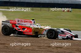 05.07.2008 Silverstone, England,  Giancarlo Fisichella (ITA), Force India F1 Team, VJM-01 in the gravel - Formula 1 World Championship, Rd 9, British Grand Prix, Saturday Qualifying