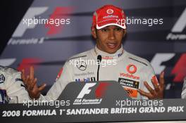 06.07.2008 Silverstone, England,  Lewis Hamilton (GBR), McLaren Mercedes - Formula 1 World Championship, Rd 9, British Grand Prix, Sunday Press Conference