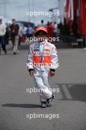 03.07.2008 Silverstone, England,  A small McLaren Mercedes fan - Formula 1 World Championship, Rd 9, British Grand Prix, Thursday