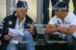 03.07.2008 Silverstone, England,  Marco Asmer (EST), Test Driver, BMW Sauber F1 Team and Christian Klien (AUT), Test Driver, BMW Sauber F1 Team - Formula 1 World Championship, Rd 9, British Grand Prix, Thursday