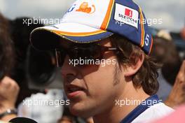 03.07.2008 Silverstone, England,  Fernando Alonso (ESP), Renault F1 Team - Formula 1 World Championship, Rd 9, British Grand Prix, Thursday