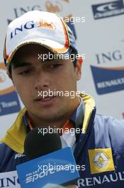 03.07.2008 Silverstone, England,  Nelson Piquet Jr (BRA), Renault F1 Team - Formula 1 World Championship, Rd 9, British Grand Prix, Thursday