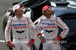 03.07.2008 Silverstone, England,  Timo Glock (GER), Toyota F1 Team and Jarno Trulli (ITA), Toyota Racing - Formula 1 World Championship, Rd 9, British Grand Prix, Thursday
