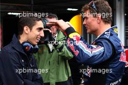 18.07.2008 Hockenheim, Germany,  Sebastien Buemi (SUI), Test Driver, Red Bull Racing and David Coulthard (GBR), Red Bull Racing - Formula 1 World Championship, Rd 10, German Grand Prix, Friday Practice