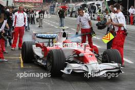 18.07.2008 Hockenheim, Germany,  Timo Glock (GER), Toyota F1 Team - Formula 1 World Championship, Rd 10, German Grand Prix, Friday Practice