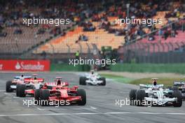 18.07.2008 Hockenheim, Germany,  Jenson Button (GBR), Honda Racing F1 Team, RA108 practice start - Formula 1 World Championship, Rd 10, German Grand Prix, Friday Practice