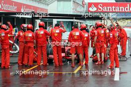 18.07.2008 Hockenheim, Germany,  Pit Stop practise at Ferrari - Formula 1 World Championship, Rd 10, German Grand Prix, Friday Practice