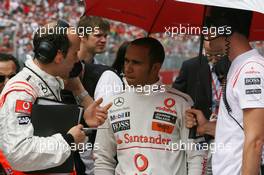 20.07.2008 Hockenheim, Germany,  Lewis Hamilton (GBR), McLaren Mercedes - Formula 1 World Championship, Rd 10, German Grand Prix, Sunday Pre-Race Grid