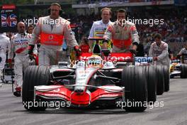 20.07.2008 Hockenheim, Germany,  Lewis Hamilton (GBR), McLaren Mercedes  - Formula 1 World Championship, Rd 10, German Grand Prix, Sunday Pre-Race Grid