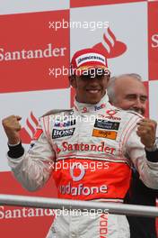 20.07.2008 Hockenheim, Germany,  1st, Winner, Lewis Hamilton (GBR), McLaren Mercedes, MP4-23 - Formula 1 World Championship, Rd 10, German Grand Prix, Sunday Podium