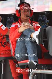 19.07.2008 Hockenheim, Germany,  Michael Schumacher (GER), Test Driver, Scuderia Ferrari, Pitwall - Formula 1 World Championship, Rd 10, German Grand Prix, Saturday Qualifying