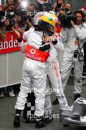 19.07.2008 Hockenheim, Germany,  Lewis Hamilton (GBR), McLaren Mercedes, Heikki Kovalainen (FIN), McLaren Mercedes - Formula 1 World Championship, Rd 10, German Grand Prix, Saturday Qualifying