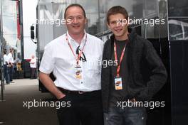 19.07.2008 Hockenheim, Germany,  Stefan Bradl (Grizzly Gas Kiefer), MotoGP 125cc Championship with his father - Formula 1 World Championship, Rd 10, German Grand Prix, Saturday