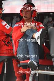 19.07.2008 Hockenheim, Germany,  Michael Schumacher (GER), Test Driver, Scuderia Ferrari, Pitwall - Formula 1 World Championship, Rd 10, German Grand Prix, Saturday Qualifying