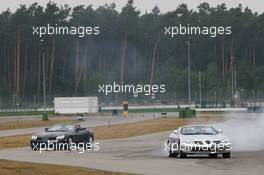 17.07.2008 Hockenheim, Germany,  Heikki Kovalainen (FIN), McLaren Mercedes and Lewis Hamilton (GBR), McLaren Mercedes driving McLaren Mercedes SLR's - Formula 1 World Championship, Rd 10, German Grand Prix, Thursday