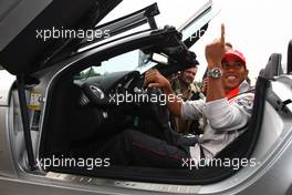 17.07.2008 Hockenheim, Germany,  Lewis Hamilton (GBR), McLaren Mercedes in a McLaren Mercedes SLR - Formula 1 World Championship, Rd 10, German Grand Prix, Thursday