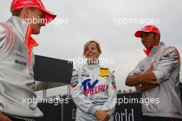 17.07.2008 Hockenheim, Germany,  Heikki Kovalainen (FIN), McLaren Mercedes, Susie Stoddart (GBR), Persson Motorsport AMG Mercedes and Lewis Hamilton (GBR), McLaren Mercedes - Formula 1 World Championship, Rd 10, German Grand Prix, Thursday