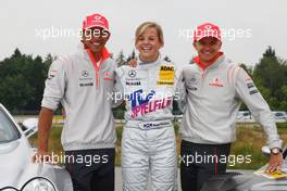 17.07.2008 Hockenheim, Germany,  Heikki Kovalainen (FIN), McLaren Mercedes, Susie Stoddart (GBR), Persson Motorsport AMG Mercedes and Lewis Hamilton (GBR), McLaren Mercedes - Formula 1 World Championship, Rd 10, German Grand Prix, Thursday