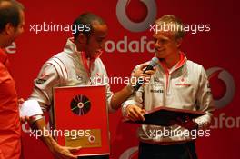 17.07.2008 Hockenheim, Germany,  Lewis Hamilton (GBR), McLaren Mercedes and Heikki Kovalainen (FIN), McLaren Mercedes, Vodafone, Music Quiz - Formula 1 World Championship, Rd 10, German Grand Prix, Thursday