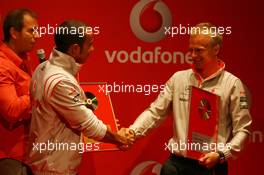 17.07.2008 Hockenheim, Germany,  Lewis Hamilton (GBR), McLaren Mercedes and Heikki Kovalainen (FIN), McLaren Mercedes, Vodafone, Music Quiz - Formula 1 World Championship, Rd 10, German Grand Prix, Thursday