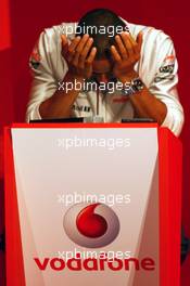 17.07.2008 Hockenheim, Germany,  Lewis Hamilton (GBR), McLaren Mercedes and Heikki Kovalainen (FIN), McLaren Mercedes, Vodafone, Music Quiz - Formula 1 World Championship, Rd 10, German Grand Prix, Thursday