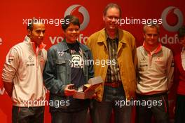 17.07.2008 Hockenheim, Germany,  Lewis Hamilton (GBR), McLaren Mercedes and Heikki Kovalainen (FIN), McLaren Mercedes, Vodafone, Music Quiz - Formula 1 World Championship, Rd 10, German Grand Prix, Thursday