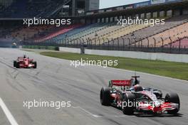 10.07.2008 Hockenheim, Germany,  Start Practise - Lewis Hamilton (GBR), McLaren Mercedes and Felipe Massa (BRA), Scuderia Ferrari - Formula 1 Testing, Hockenheim