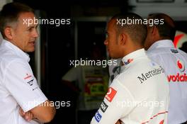 01.08.2008 Budapest, Hungary,  Martin Whitmarsh (GBR), McLaren, Chief Executive Officer and Lewis Hamilton (GBR), McLaren Mercedes - Formula 1 World Championship, Rd 11, Hungarian Grand Prix, Friday Practice