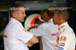 01.08.2008 Budapest, Hungary,  Lewis Hamilton (GBR), McLaren Mercedes and Martin Whitmarsh (GBR), McLaren, Chief Executive Officer- Formula 1 World Championship, Rd 11, Hungarian Grand Prix, Friday Practice