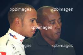 01.08.2008 Budapest, Hungary,  Lewis Hamilton (GBR), McLaren Mercedes and Anthony Hamilton (GBR), Father of Lewis Hamilton - Formula 1 World Championship, Rd 11, Hungarian Grand Prix, Friday Practice