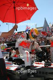 03.08.2008 Budapest, Hungary,  Lewis Hamilton (GBR), McLaren Mercedes - Formula 1 World Championship, Rd 11, Hungarian Grand Prix, Sunday Pre-Race Grid