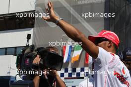 03.08.2008 Budapest, Hungary,  Lewis Hamilton (GBR), McLaren Mercedes - Formula 1 World Championship, Rd 11, Hungarian Grand Prix, Sunday Pre-Race Grid