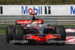 03.08.2008 Budapest, Hungary,  Lewis Hamilton (GBR), McLaren Mercedes, MP4-23 with a flat spotted tyre - Formula 1 World Championship, Rd 11, Hungarian Grand Prix, Sunday Race