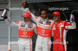 02.08.2008 Budapest, Hungary,  Heikki Kovalainen (FIN), McLaren Mercedes and Lewis Hamilton (GBR), McLaren Mercedes and Felipe Massa (BRA), Scuderia Ferrari - Formula 1 World Championship, Rd 11, Hungarian Grand Prix, Saturday Qualifying