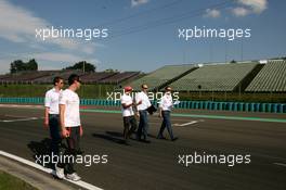 31.07.2008 Budapest, Hungary,  Lewis Hamilton (GBR), McLaren Mercedes, trackwalk - Formula 1 World Championship, Rd 11, Hungarian Grand Prix, Thursday