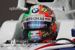 12.09.2008 Monza, Italy,  New design of the Helmet, Robert Kubica (POL),  BMW Sauber F1 Team - Formula 1 World Championship, Rd 14, Italian Grand Prix, Friday Practice