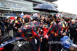 14.09.2008 Monza, Italy,  Sebastian Vettel (GER), Scuderia Toro Rosso - Formula 1 World Championship, Rd 14, Italian Grand Prix, Sunday Pre-Race Grid