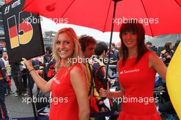 14.09.2008 Monza, Italy,  Grid girl, Sebastian Vettel (GER), Scuderia Toro Rosso - Formula 1 World Championship, Rd 14, Italian Grand Prix, Sunday Grid Girl