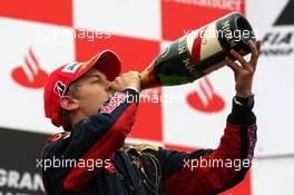 14.09.2008 Monza, Italy,  Sebastian Vettel (GER), Scuderia Toro Rosso, wins - Formula 1 World Championship, Rd 14, Italian Grand Prix, Sunday Podium