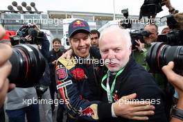 14.09.2008 Monza, Italy,  Sebastian Vettel (GER), Scuderia Toro Rosso with his father Norbert - Formula 1 World Championship, Rd 14, Italian Grand Prix, Sunday Podium