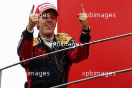 14.09.2008 Monza, Italy,  Sebastian Vettel (GER), Scuderia Toro Rosso, wins - Formula 1 World Championship, Rd 14, Italian Grand Prix, Sunday Podium