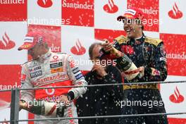 14.09.2008 Monza, Italy,  Sebastian Vettel (GER), Scuderia Toro Rosso  - Formula 1 World Championship, Rd 14, Italian Grand Prix, Sunday Podium